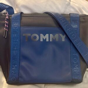 Tommy Hilfiger Blue and Black Crossbody Bag